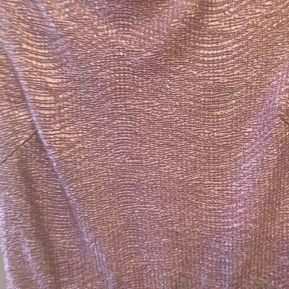 Metallic Rose Peplum Cocktail Dress - Picture 2 of 6